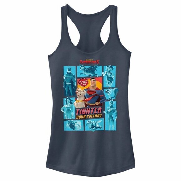 Junior's DC League of Super-Pets Graphic Racerback Tank Top (Size Large) - Picture 1 of 6